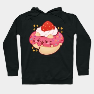 Cute Cat Strawberry Donut Hoodie